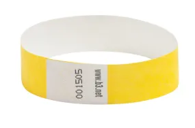 SICURIX Sequentially Numbered Security Wristbands 100 Pack YELLOW (85070)
