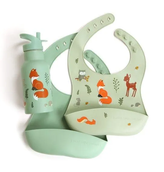 Silicone Bib Set of 2 - Forest Friends