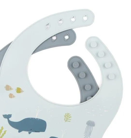 Silicone Bib Set of 2 - Ocean