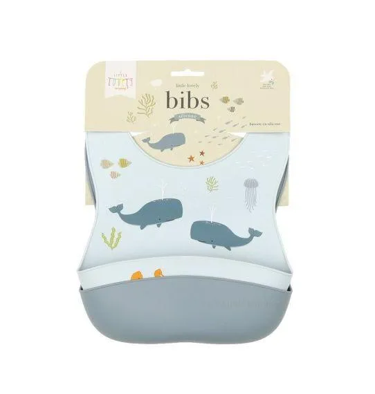 Silicone Bib Set of 2 - Ocean