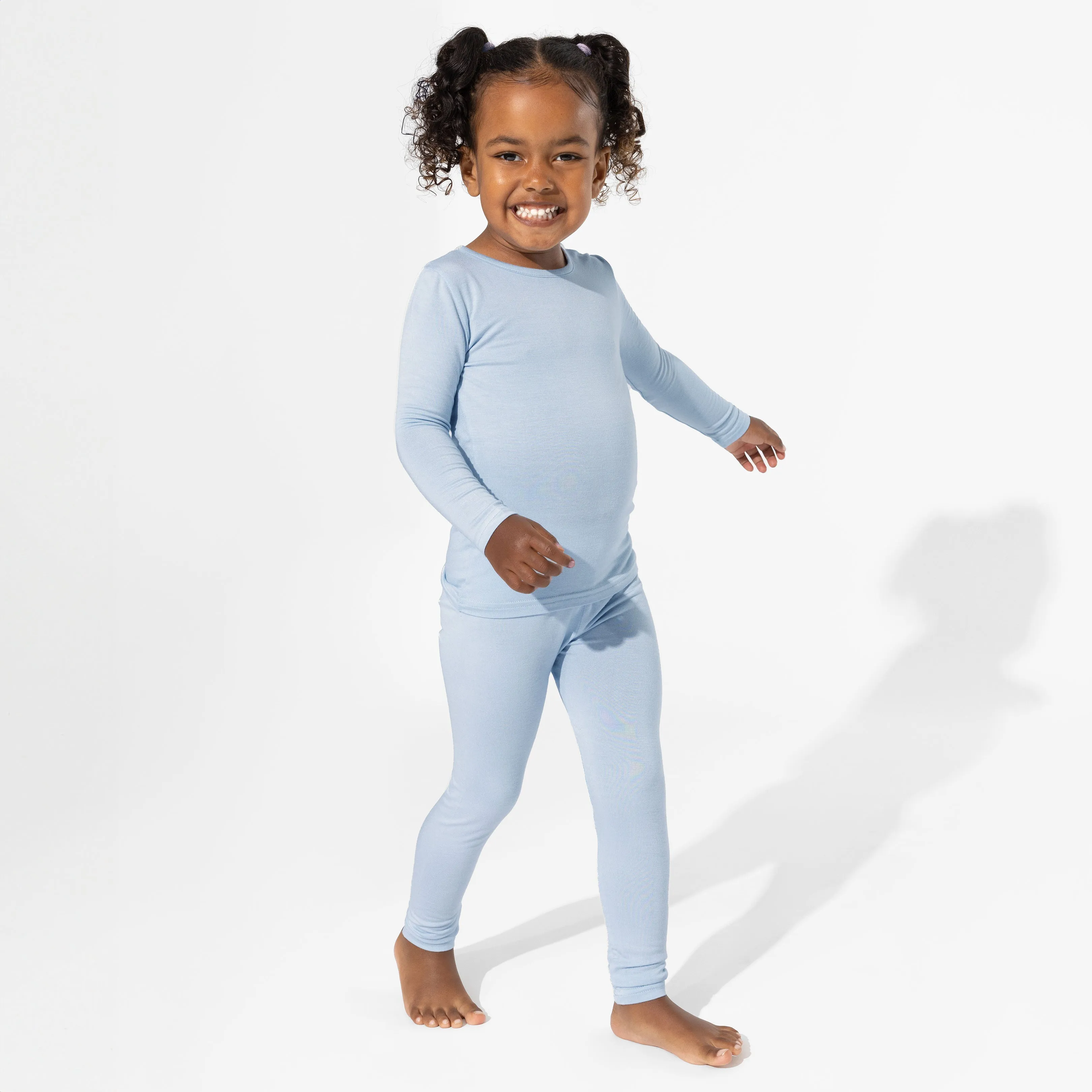 Sky Blue Bamboo Kids Pajamas