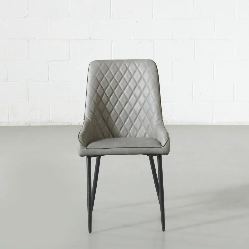 SOHO - Grey Vegan Leather Dining Chair