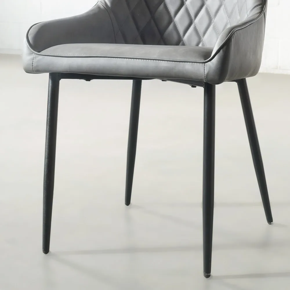SOHO - Grey Vegan Leather Dining Chair