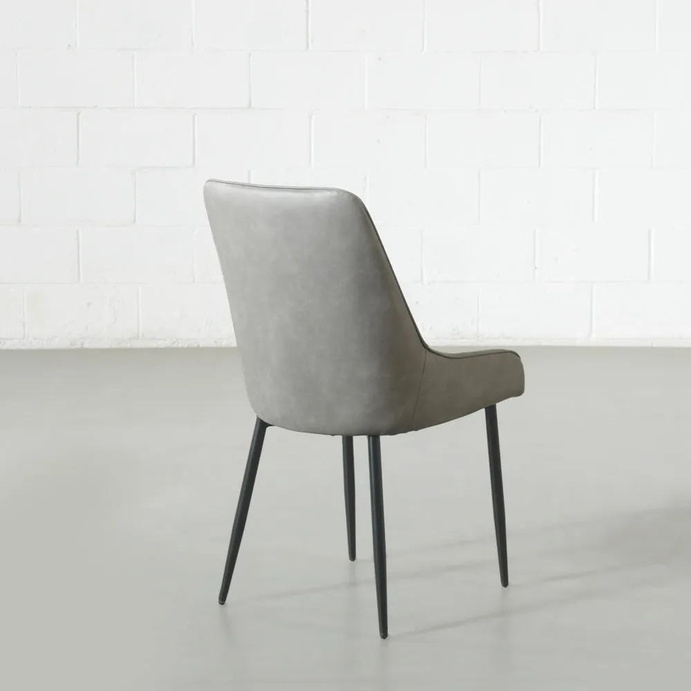 SOHO - Grey Vegan Leather Dining Chair