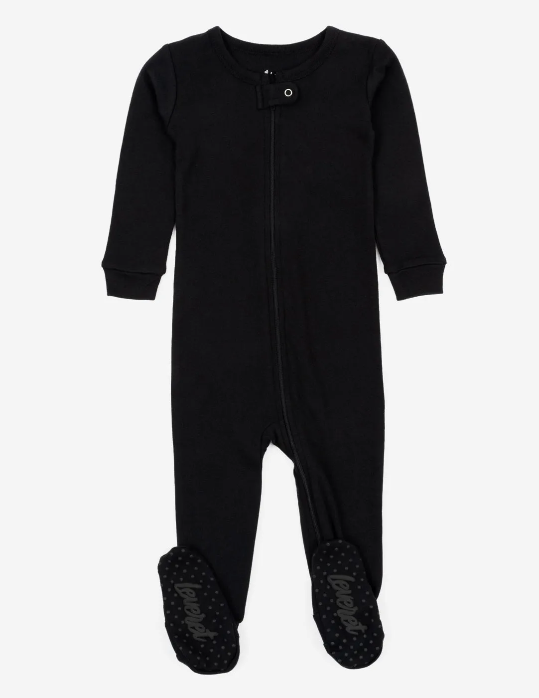 Solid Color Black Matching Family Pajama Set