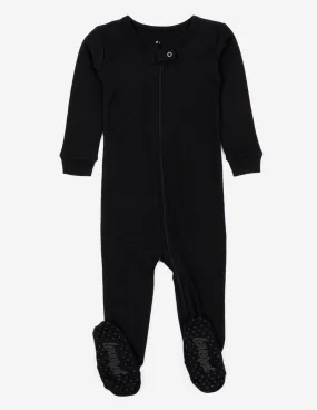 Solid Color Black Matching Family Pajama Set