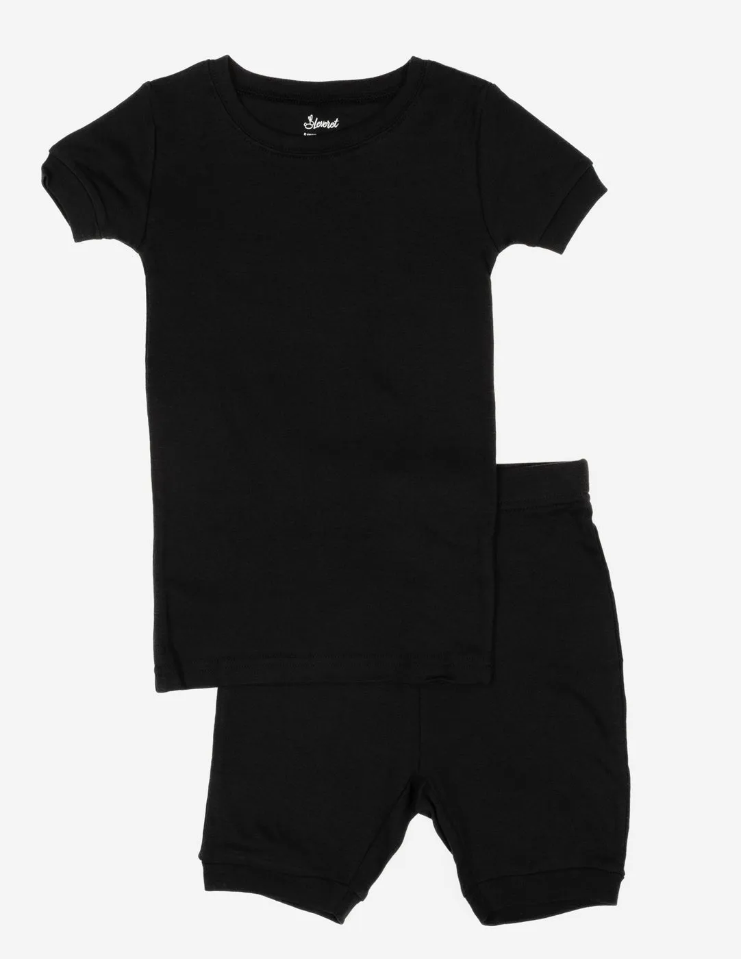 Solid Color Black Matching Family Pajama Set