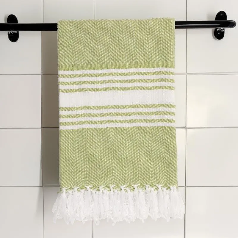 Striped Bliss Bath Towel - Green