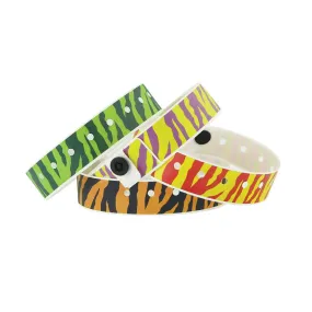 Superband® Expressions Plastic Wristbands 3/4" Tiger Design 4044 (500/Box)