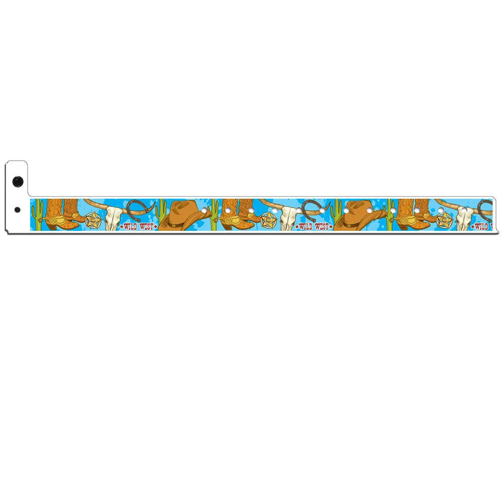Superband® Expressions Plastic Wristbands 3/4" Wild West Design 4056 (500/Box)