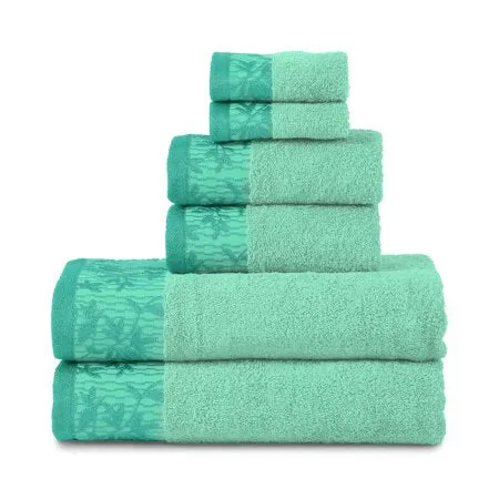 Superior 100-percent Cotton Wisteria 6-Piece Towel Set