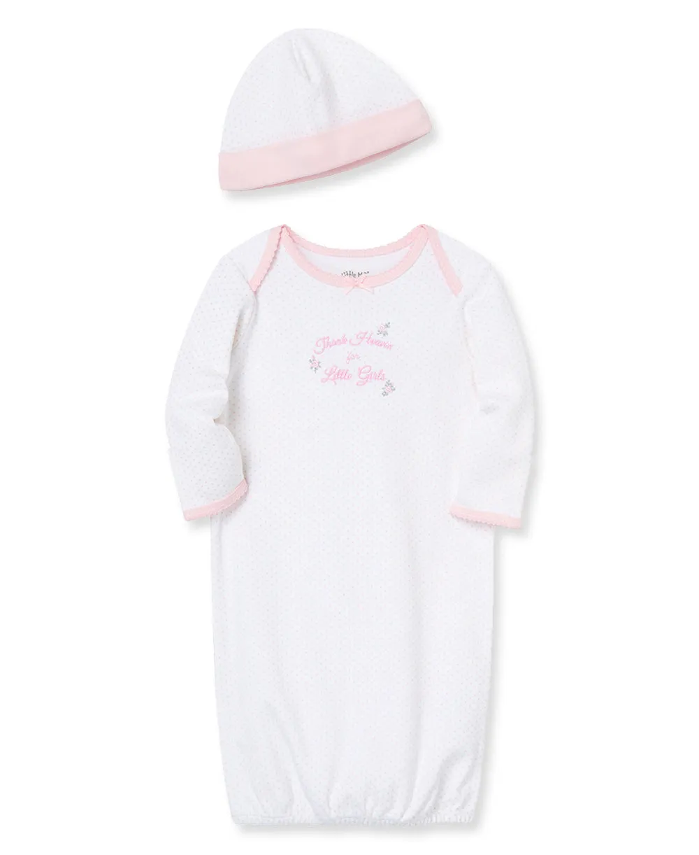 Thank Heaven For Little Girls Sleeper Gown and Hat