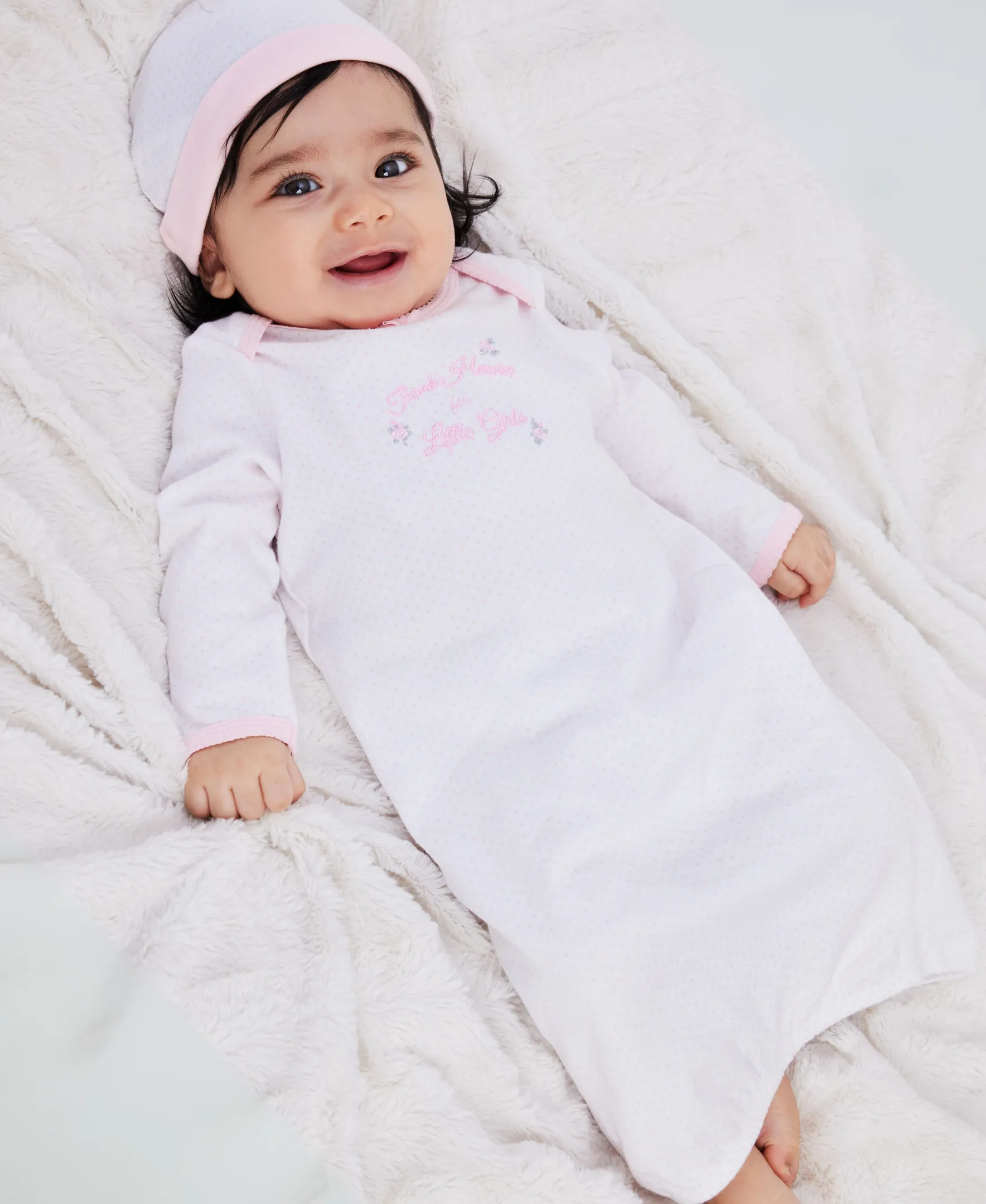 Thank Heaven For Little Girls Sleeper Gown and Hat