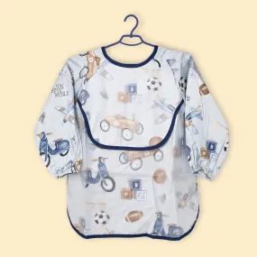 THE LITTLE LOOKERS Baby Bibs with Pocket Long Sleeved Bib for Toddlers, Kids I Washable, Lightweight & Waterproof, Bibs for 6 - 24 Months Baby