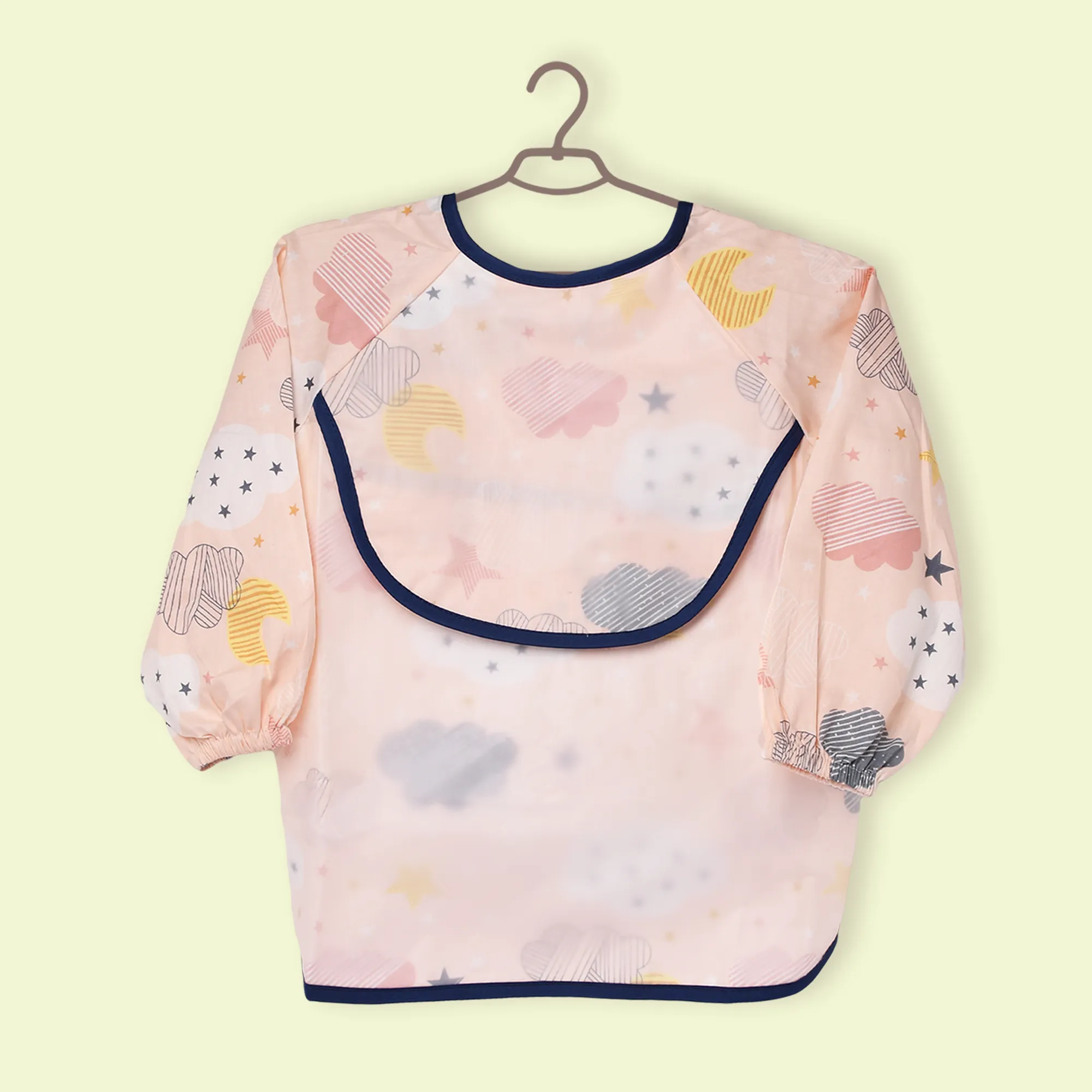 THE LITTLE LOOKERS Baby Bibs with Pocket Long Sleeved Bib for Toddlers, Kids I Washable, Lightweight & Waterproof, Bibs for 6 - 24 Months Baby