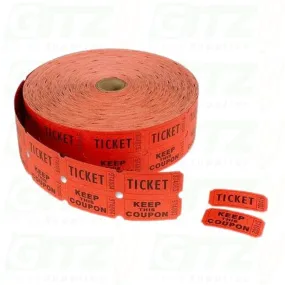 Ticket Roll Double- Red