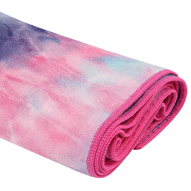 Tie dye Microfiber Yoga Towel（ no silicon dot )