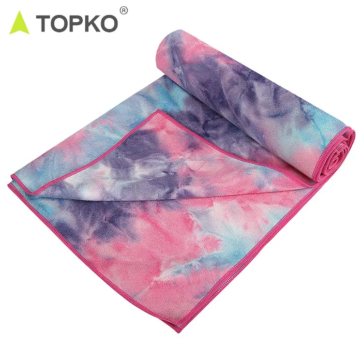 Tie dye Microfiber Yoga Towel（ no silicon dot )