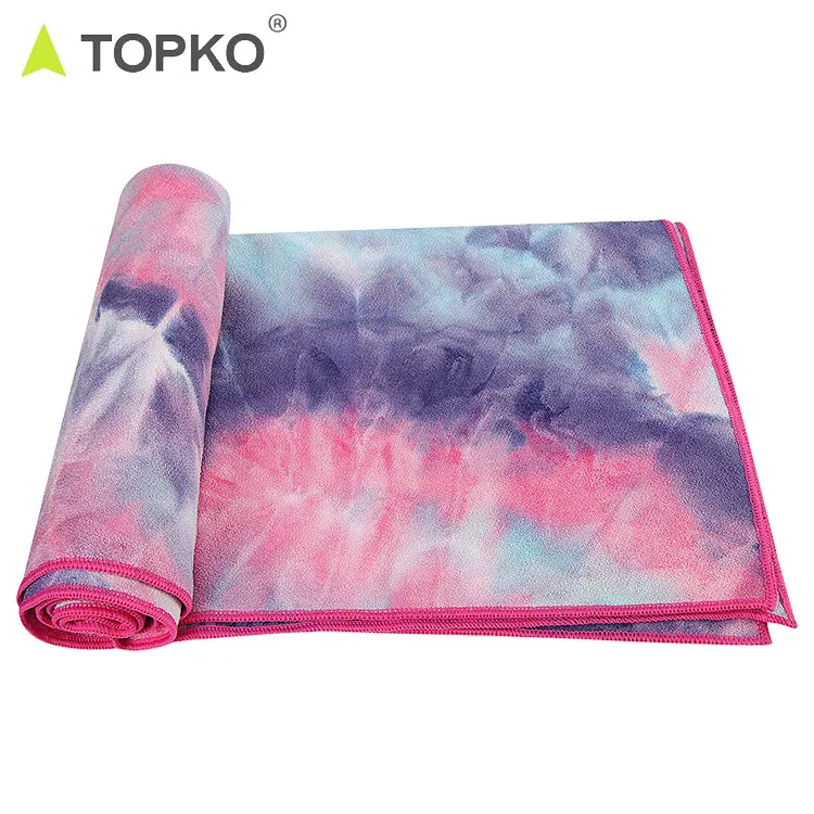Tie dye Microfiber Yoga Towel（ no silicon dot )