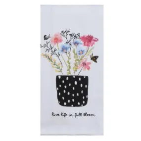 Towel Terry Live Life in Full Bloom Dual purpose terry