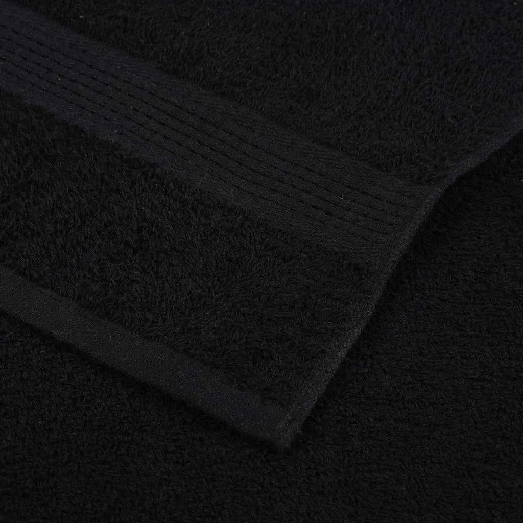 Towels 4 pcs Black 100x200 cm 360 gsm 100% Cotton