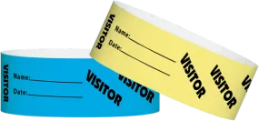 Tyvek® 1" x 10" Visitor pattern wristbands