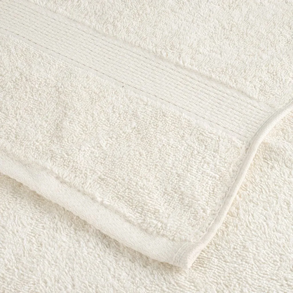 vidaXL 12 Piece Premium Towel Set SOLUND Cream 600 gsm - Luxuriously Soft, Highly Absorbent, OEKO-TEX Certified