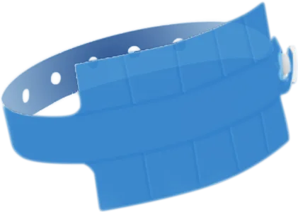 Vinyl 1 1/4" x 9 1/4" 10-Stub Snapped Solid Edge Glow wristbands