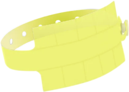 Vinyl 1 1/4" x 9 1/4" 10-Stub Snapped Solid Edge Glow wristbands