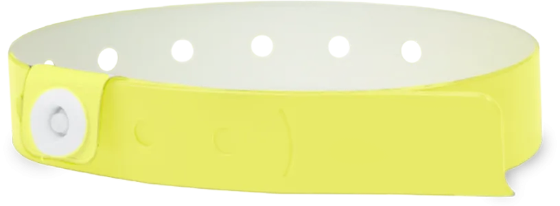 Vinyl 1/2" x 11 1/2" 1-Stub Snapped Wristband Solid Edge Glow wristbands