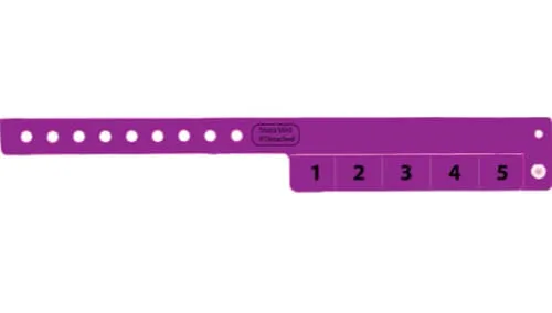 Vinyl Wristbands - 5 Tab