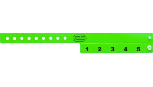 Vinyl Wristbands - 5 Tab