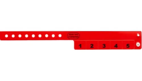 Vinyl Wristbands - 5 Tab