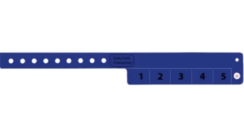 Vinyl Wristbands - 5 Tab