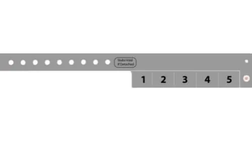 Vinyl Wristbands - 5 Tab