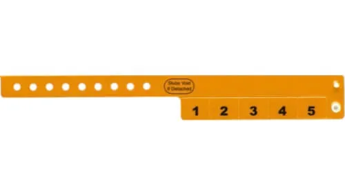 Vinyl Wristbands - 5 Tab