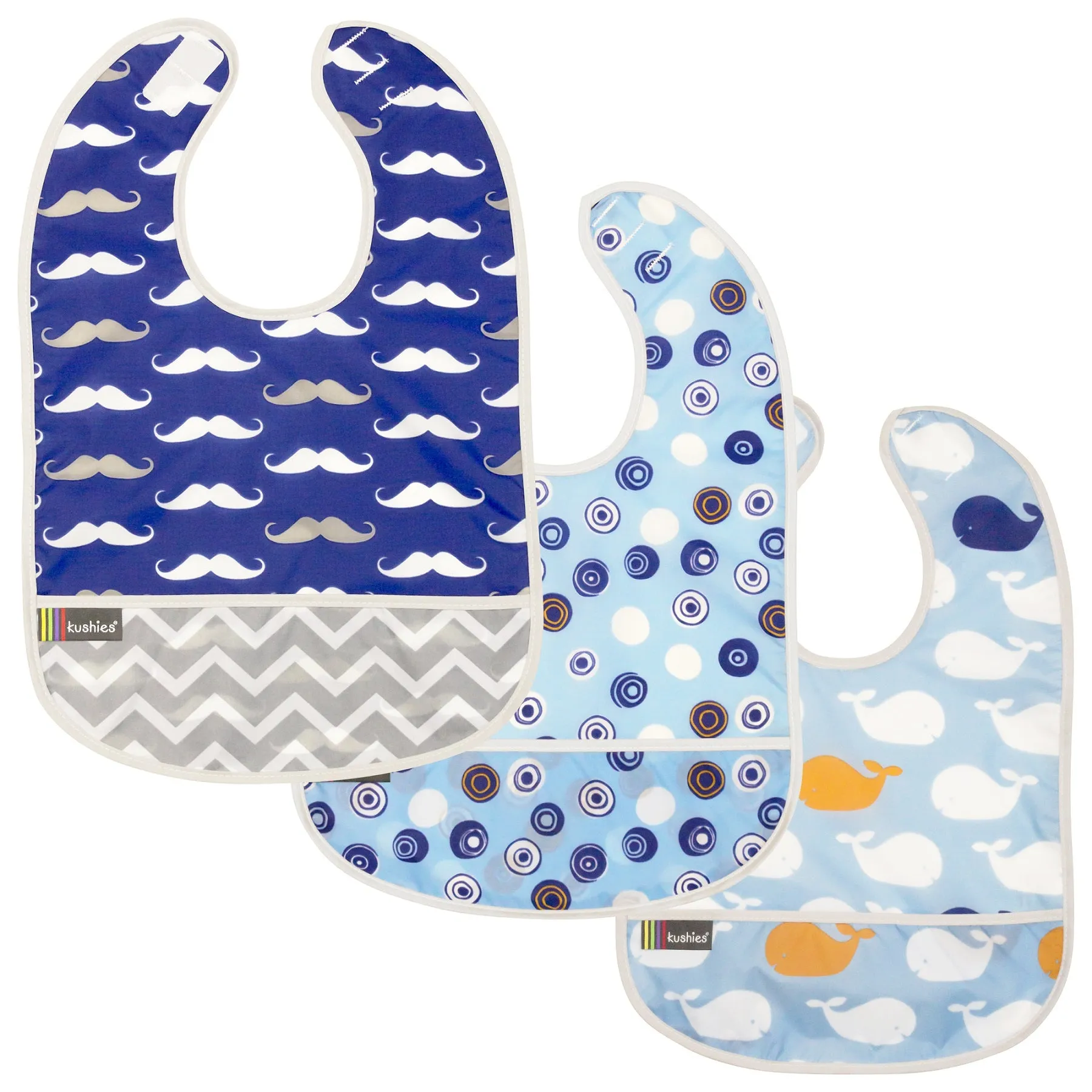 Waterproof Clean Bibs - 3 Pack