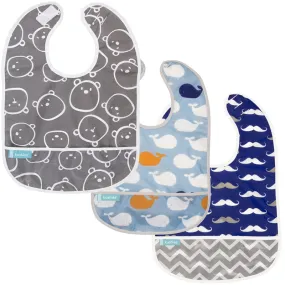 Waterproof Clean Bibs - 3 Pack