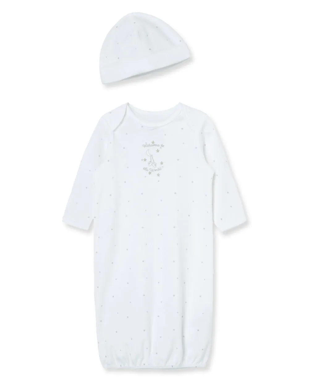 Welcome To The World Sleeper Gown and Hat