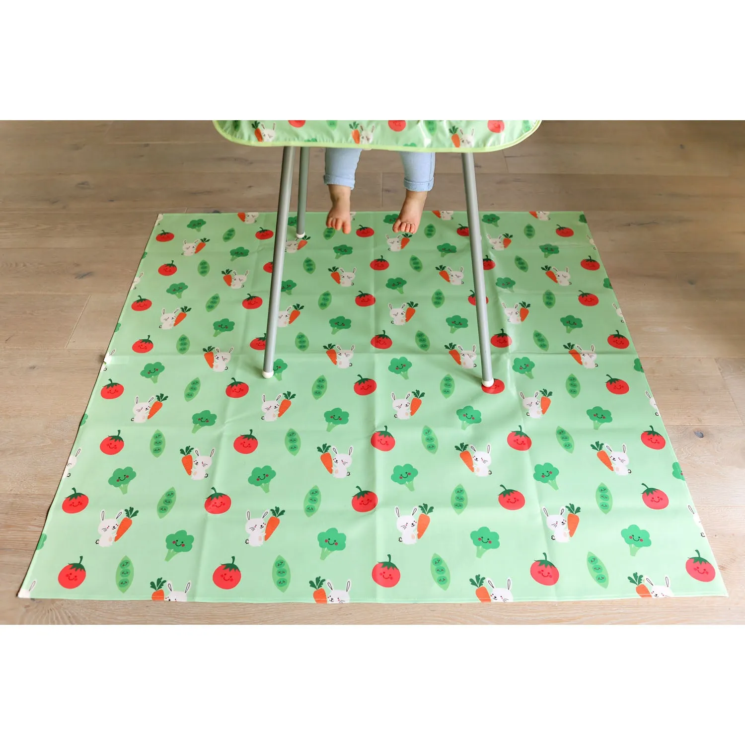 Wipeezee Splash Mat - Green Bunny & Veg
