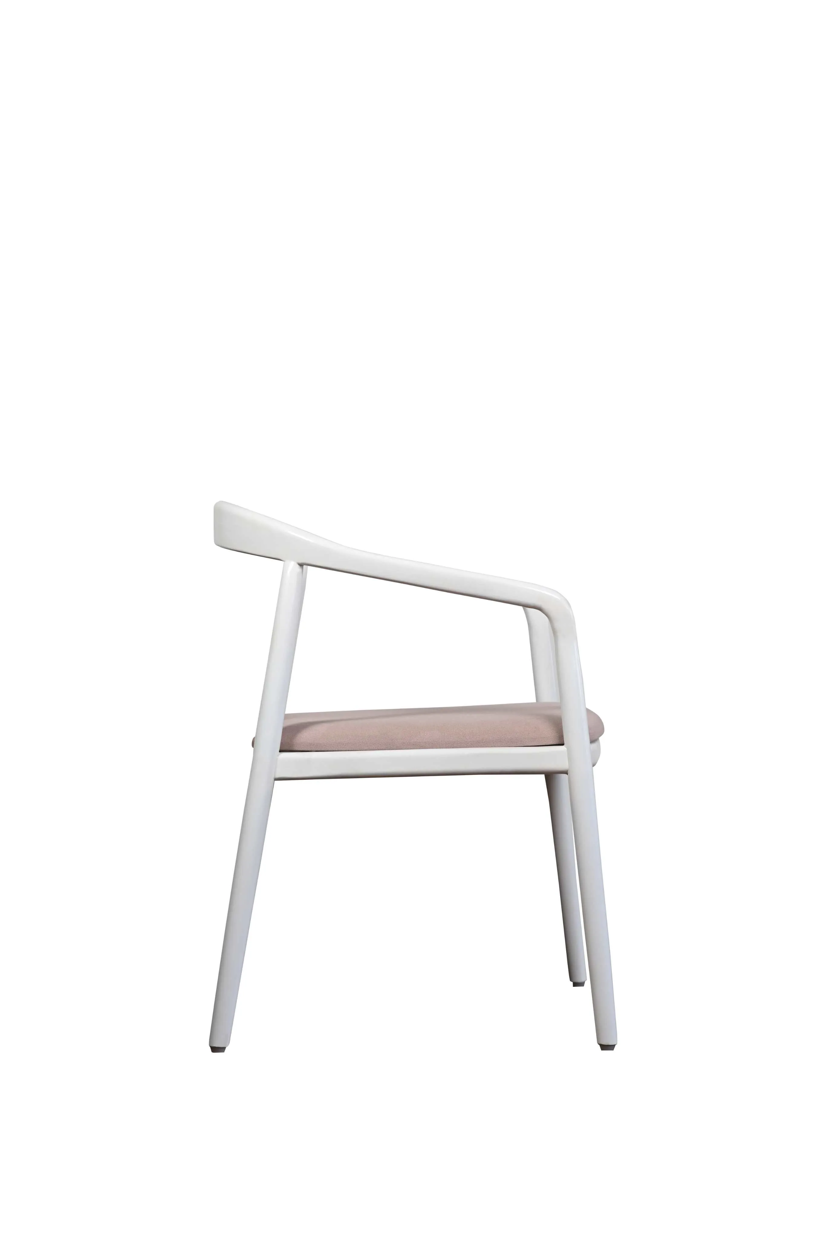 Wooden Chair With White Deco Paint & Comfortable Seating