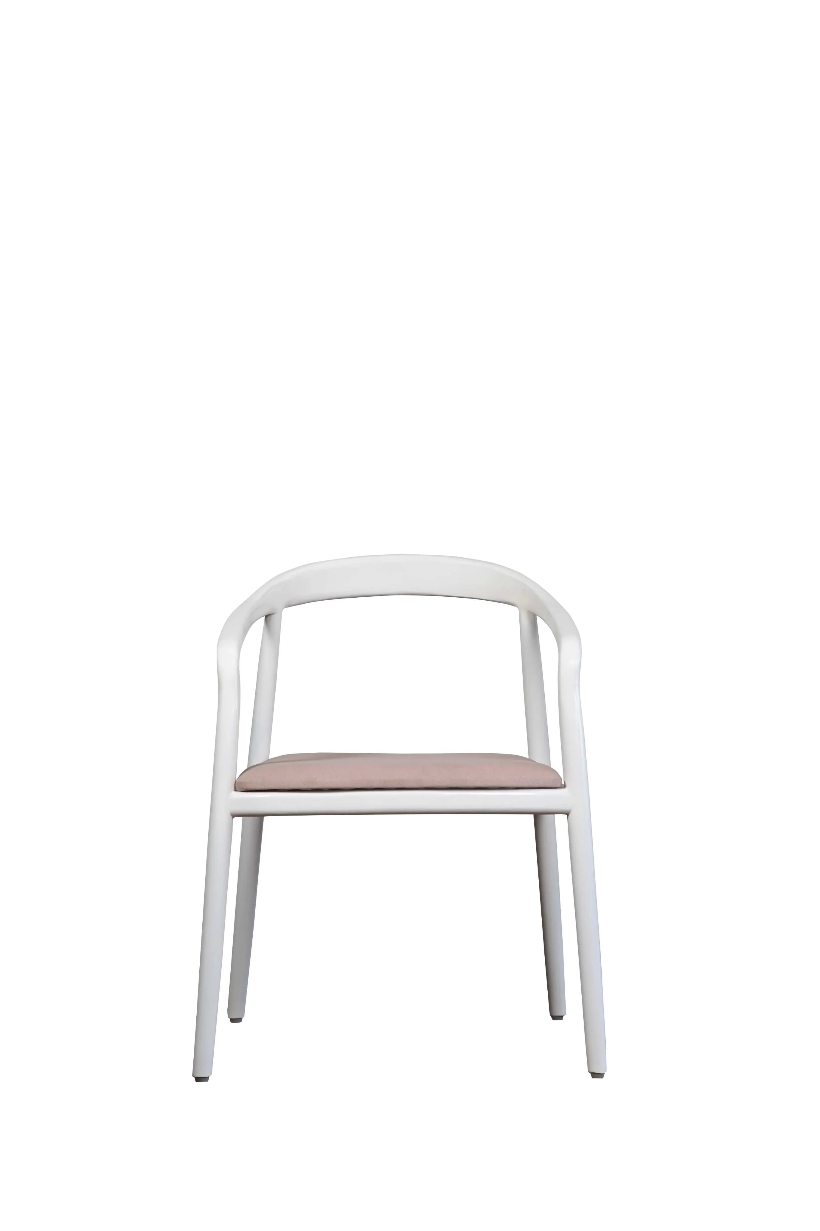 Wooden Chair With White Deco Paint & Comfortable Seating