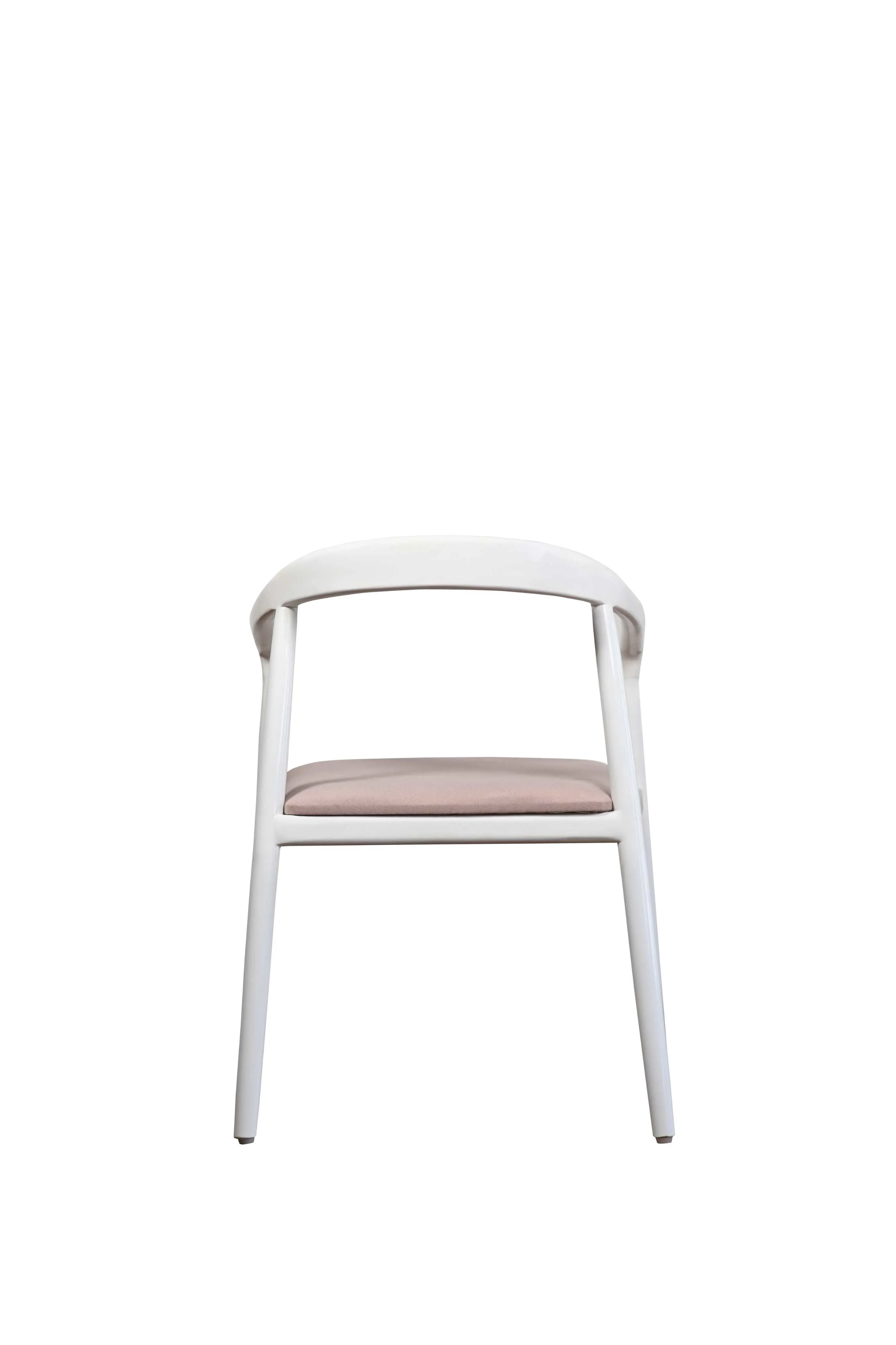 Wooden Chair With White Deco Paint & Comfortable Seating