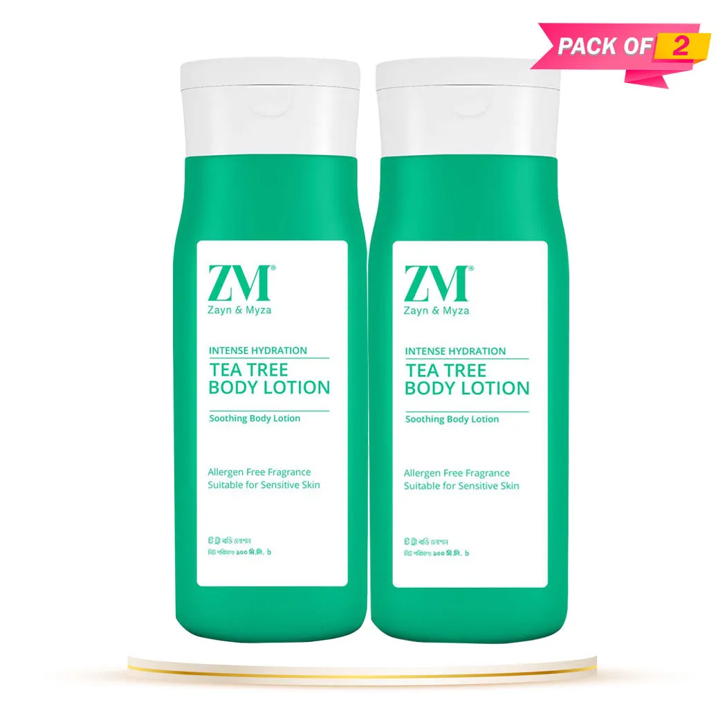 Zayn & Myza Tea Tree Hydration Body Lotion (100ml) - Pack of 02