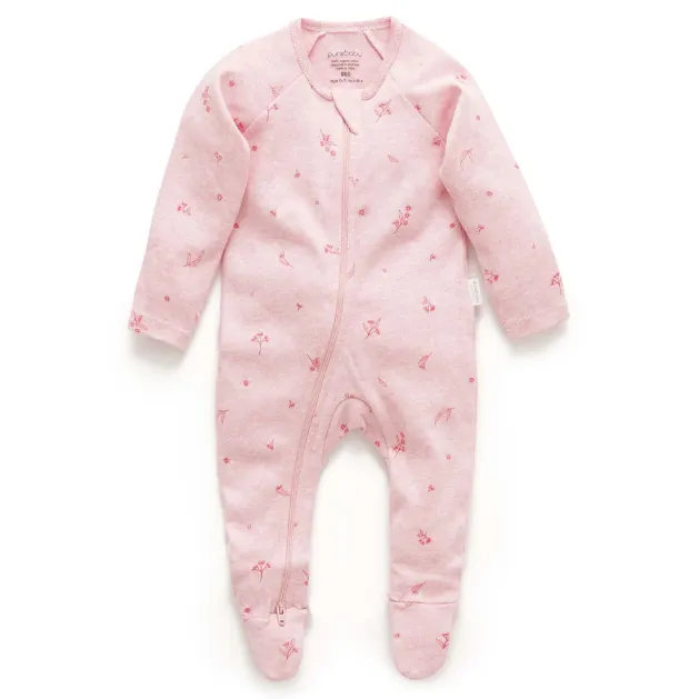 Zip Growsuit - Poeny Blossom
