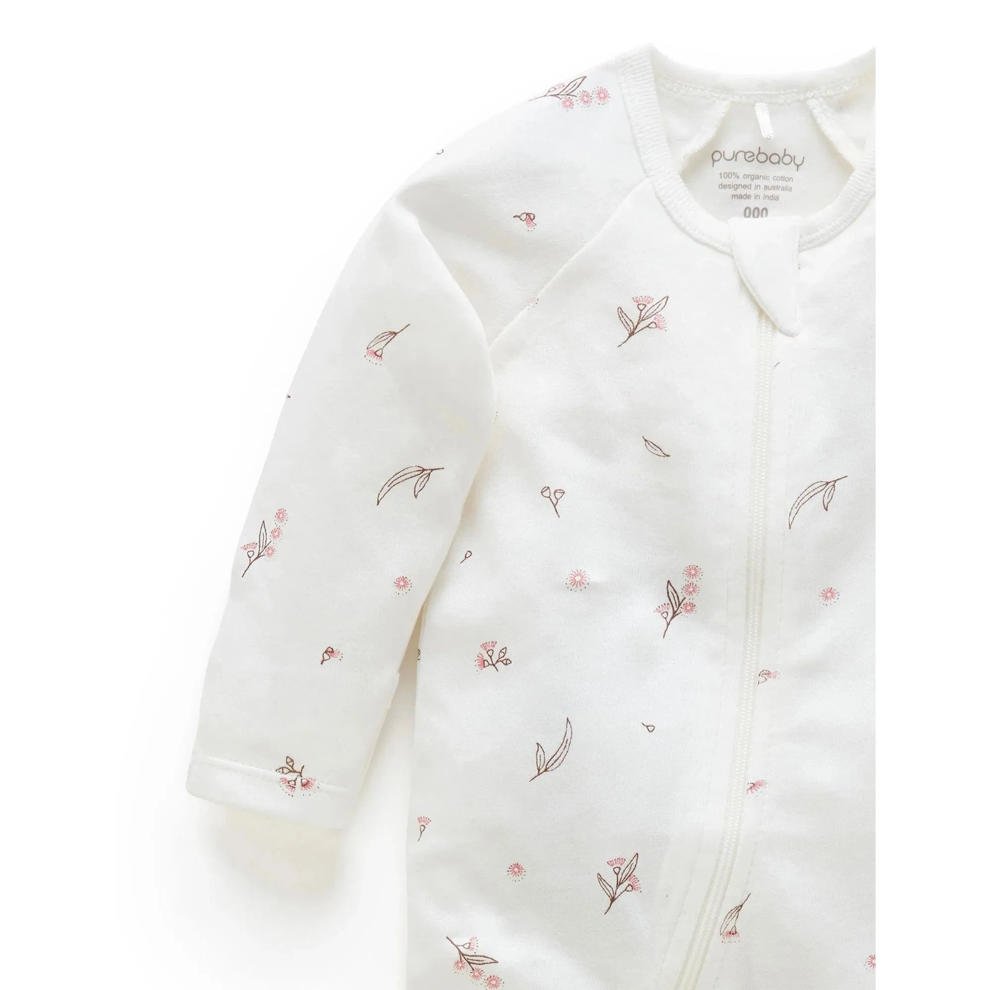 Zip Growsuit - Vanilla Blossom