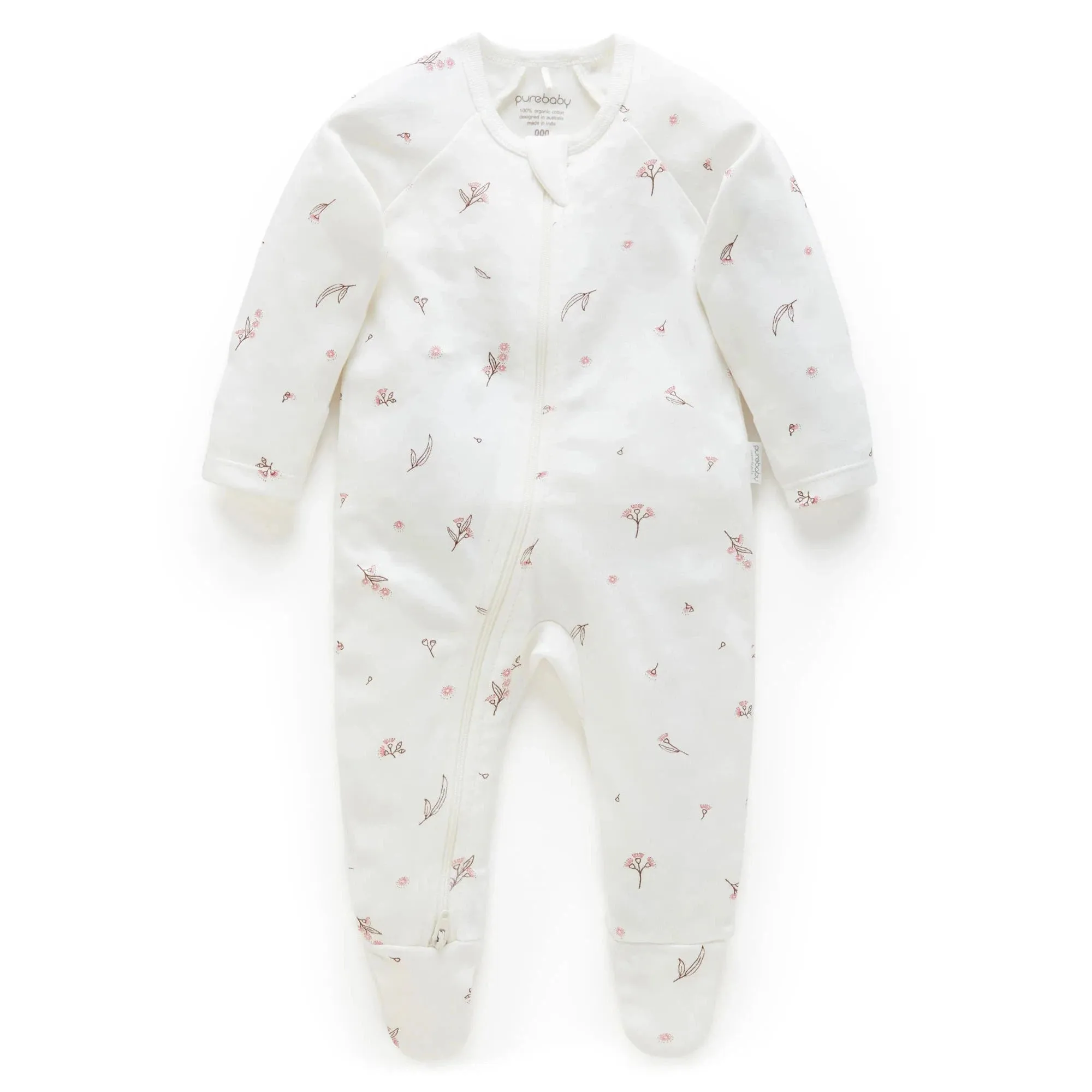 Zip Growsuit - Vanilla Blossom
