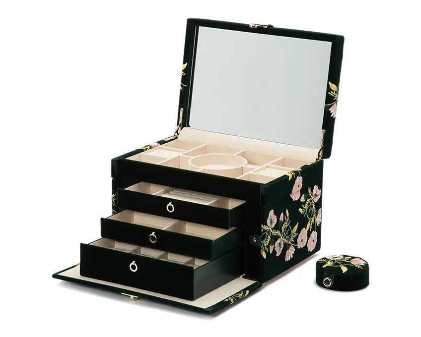 Zoe Large Jewelry Box (Forest Green)