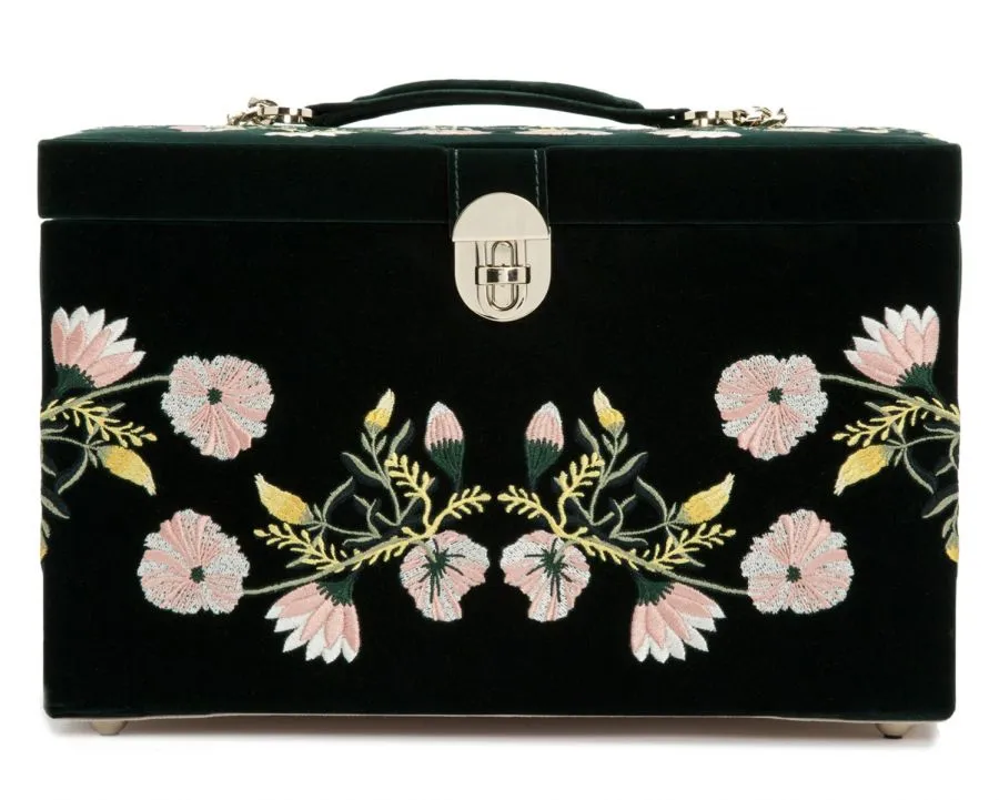 Zoe Large Jewelry Box (Forest Green)