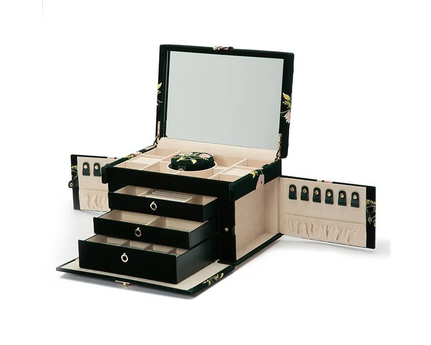 Zoe Large Jewelry Box (Forest Green)